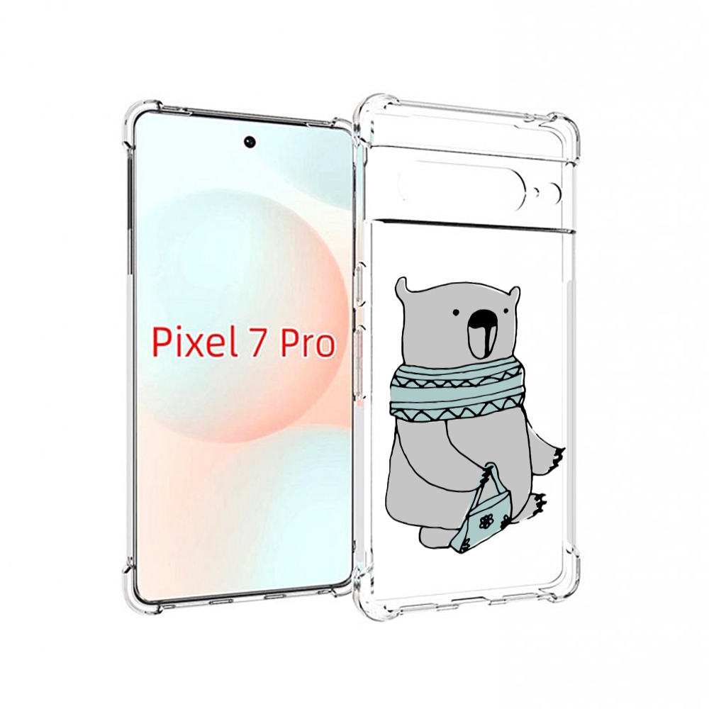 

Чехол Mypads Модный Медведь Для Google Pixel 7 Pro, Прозрачный, Tocco