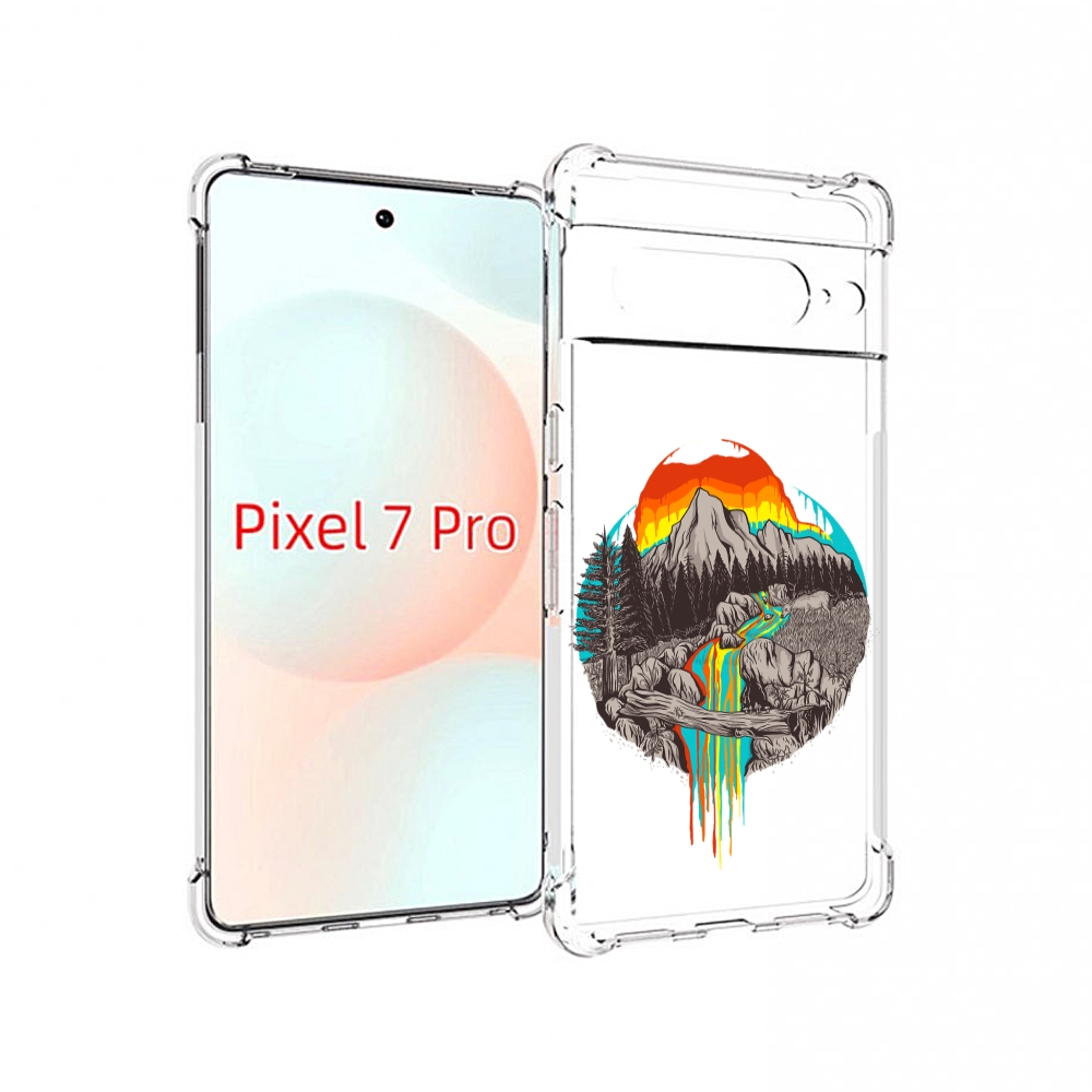 

Чехол Mypads Радужный Водопад Для Google Pixel 7 Pro, Прозрачный, Tocco