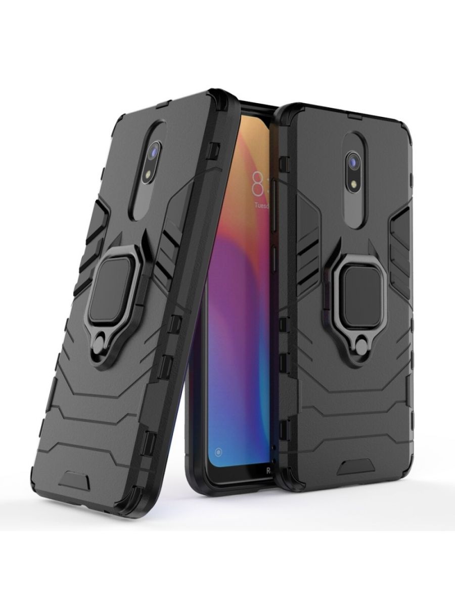 

Brodef Ring Противоударный чехол с кольцом для Xiaomi Redmi 8/Redmi 8A черный