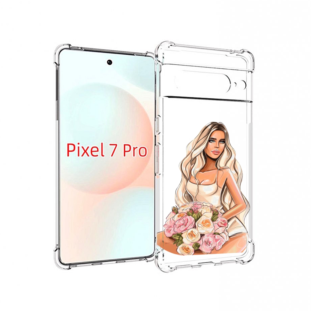 

Чехол Mypads Нежная-Девушка Женский Для Google Pixel 7 Pro, Прозрачный, Tocco
