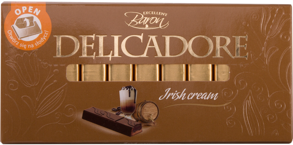 

Шоколад DELICADORE темный с мягкой начинкой со вкусом ликера Ирландские сливки