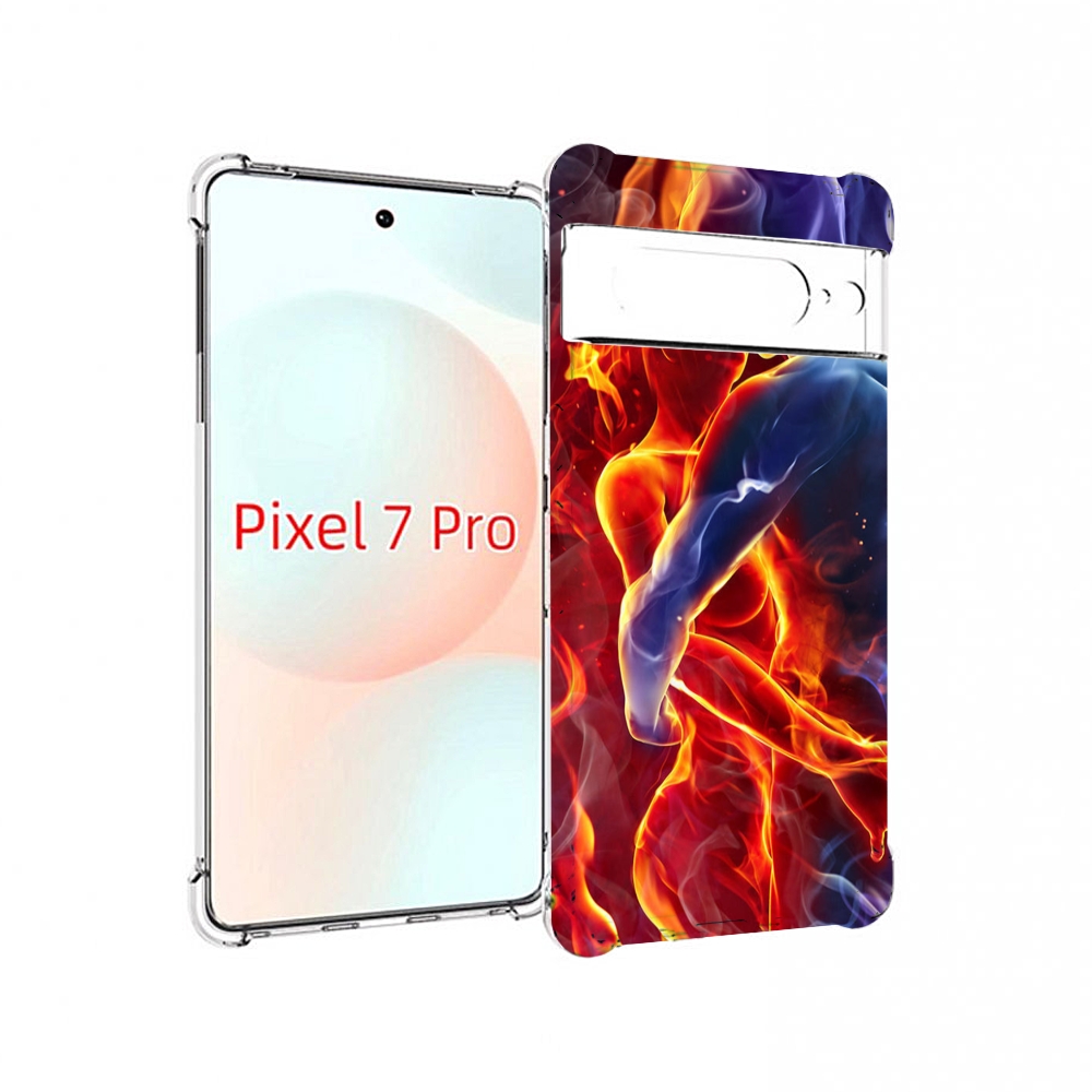 

Чехол Mypads Огонь-Вода Для Google Pixel 7 Pro, Прозрачный, Tocco