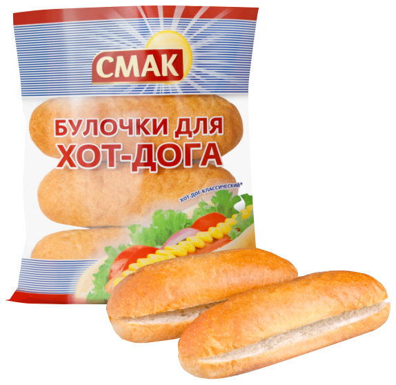 

Хлеб белый Смак Для хот-дога 3 шт для хот-дога 150 г, Для хот-дога 3 шт