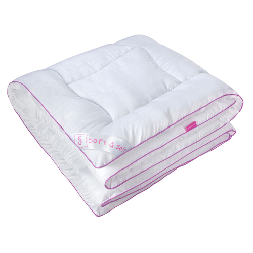 

Одеяло ЛЕБЯЖИЙ ПУХ 300 гр. "Soft&Soft" 1,5 спальное, 100% полиэстер Традиция