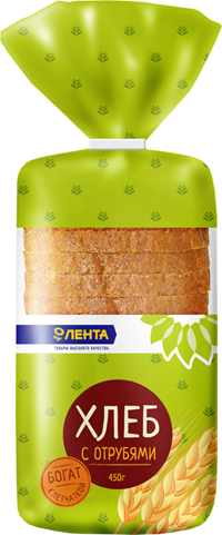 

Хлеб белый Лента отруби 450 г