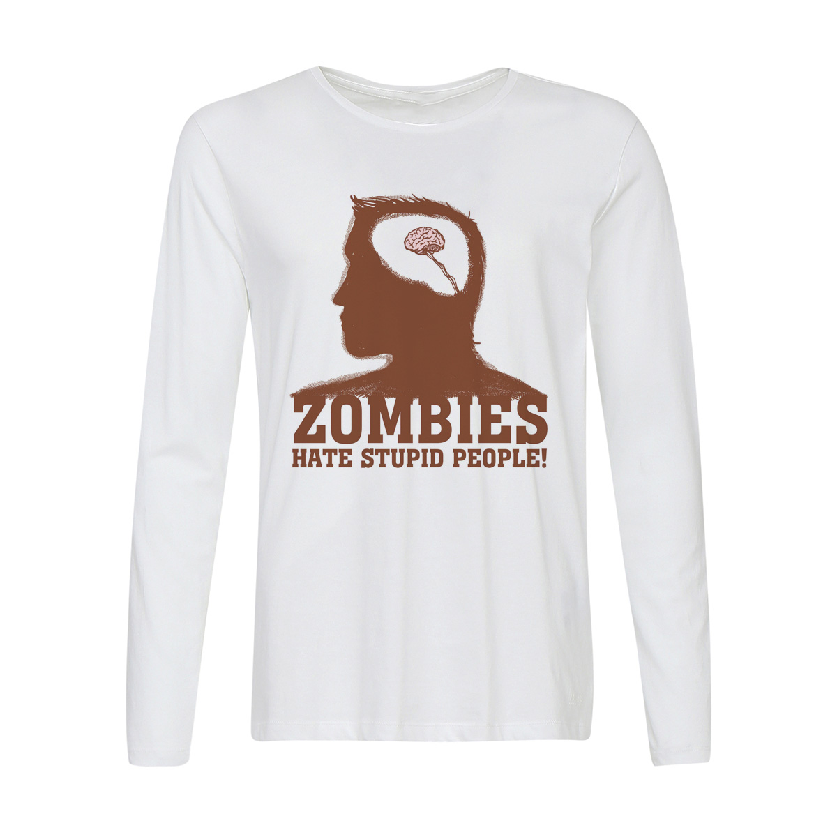 

Лонгслив CoolPodarok Прикол. Мозг Zombies..., Белый, w0151502