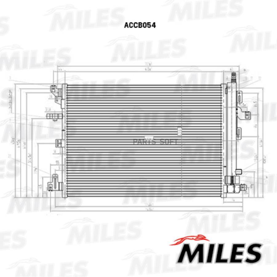 

MILES Радиатор кондиционера VOLVO XC90 2.5-3.2 02-