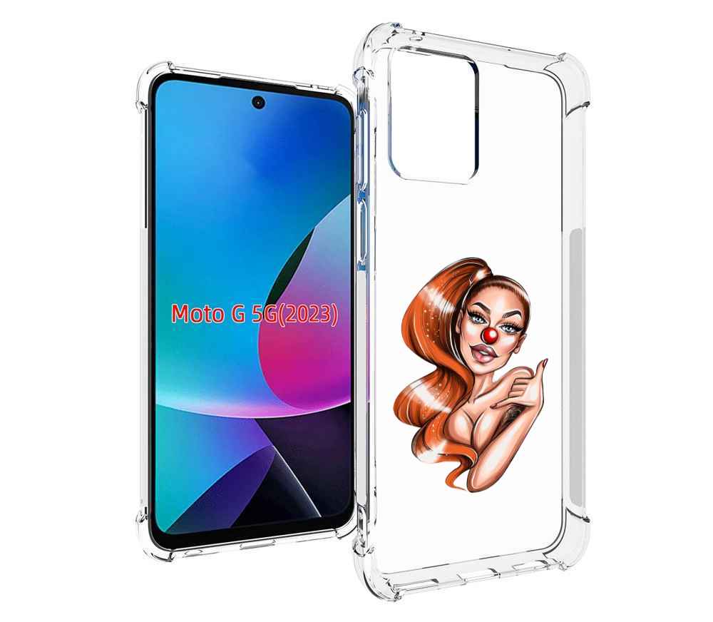 

Чехол MyPads девушка-клоун для MOTO G 5G 2023, Tocco