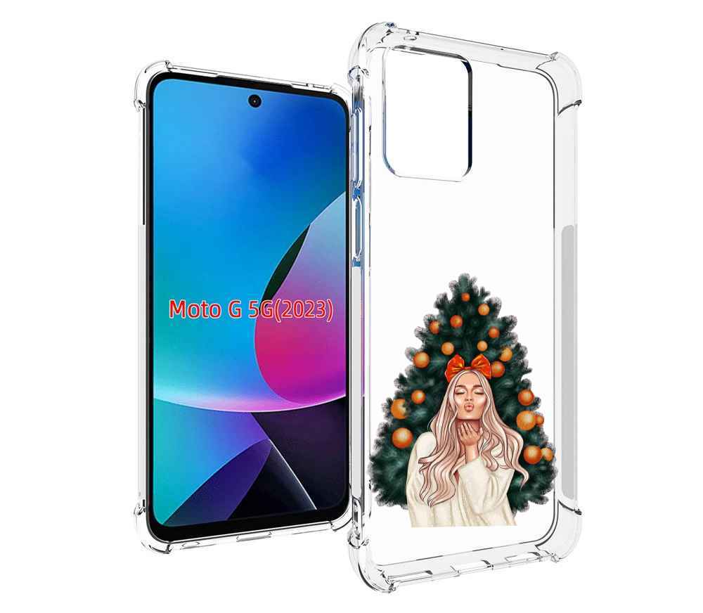 

Чехол MyPads девушка-под-елкой-с-мандаринами женский для MOTO G 5G 2023, Tocco