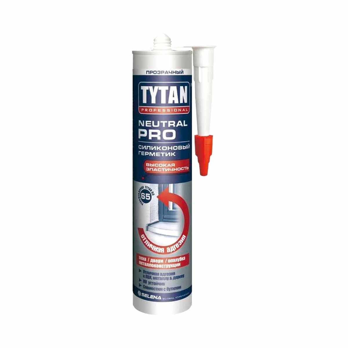 Нейтральный силиконовый герметик Tytan Professional Neutral PRO 17957, 280 мл, прозрачный герметик pplus silicone sanitary силиконовый прозрачный 280 мл