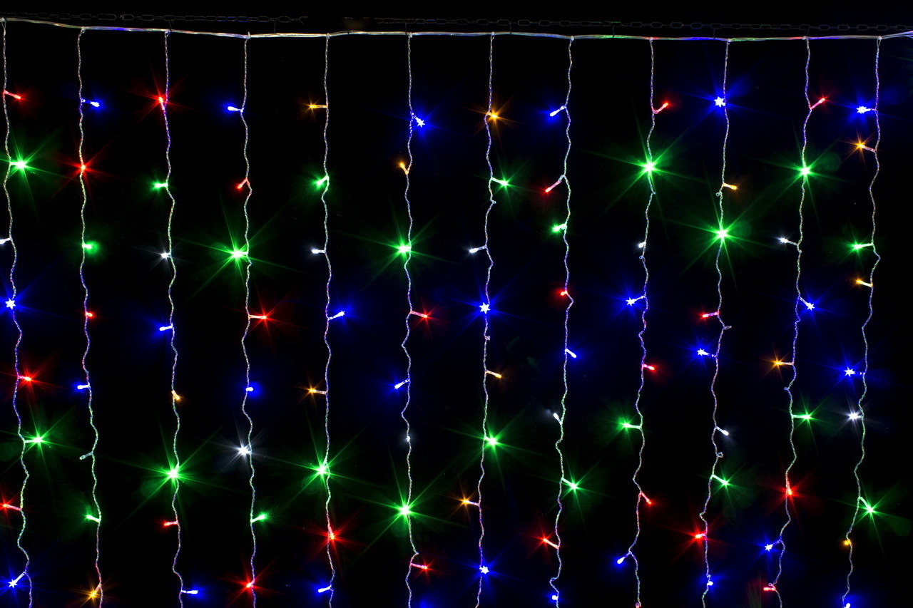 Световой занавес Ripoma 200 LED 1,8x1,8 м разноцветный/RGB