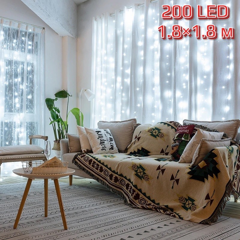 Светодиодная гирлянда Шторка 200 LED, 1.8?1.8 м (Цвет: Белый  )