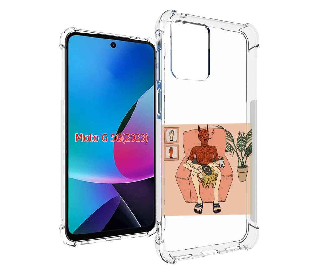 

Чехол MyPads девушка-сняла-кожу для MOTO G 5G 2023, Tocco