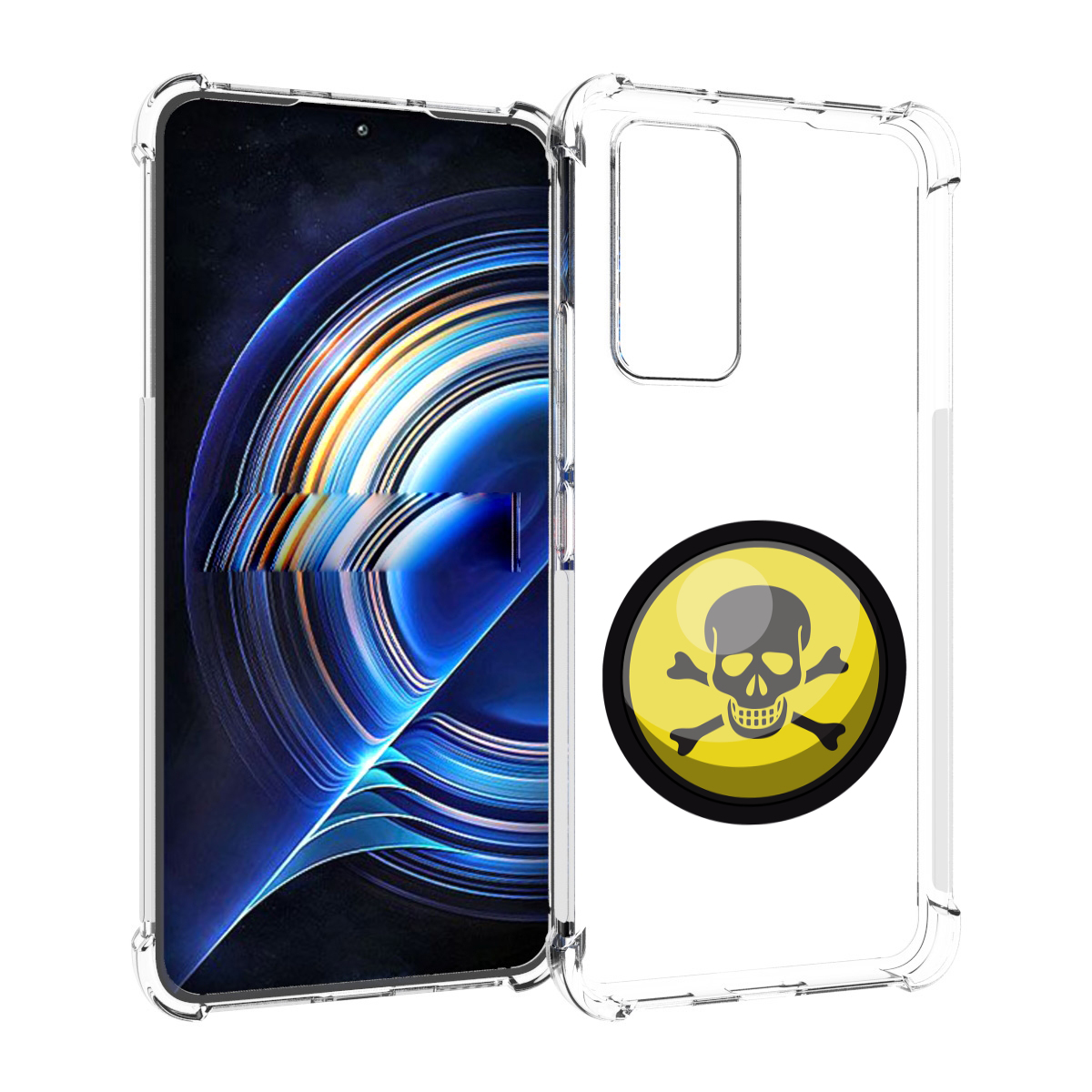 

Чехол MyPads желтый-череп для Tecno Camon 19 Neo, Прозрачный, Tocco