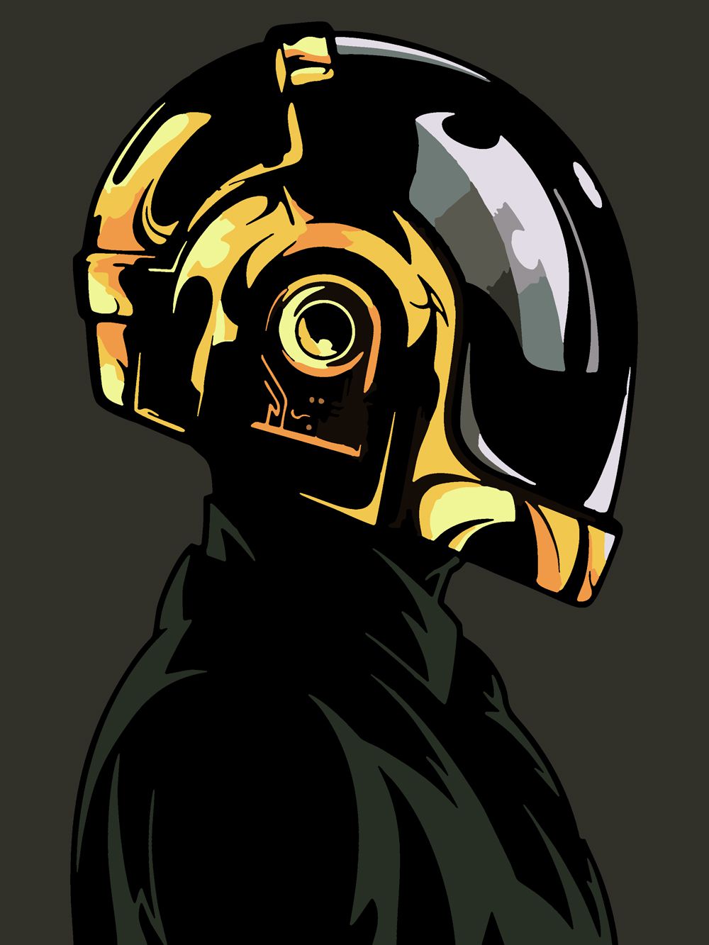 фото Картина по номерам красиво красим в профиль - daft punk, 70 х 90 см