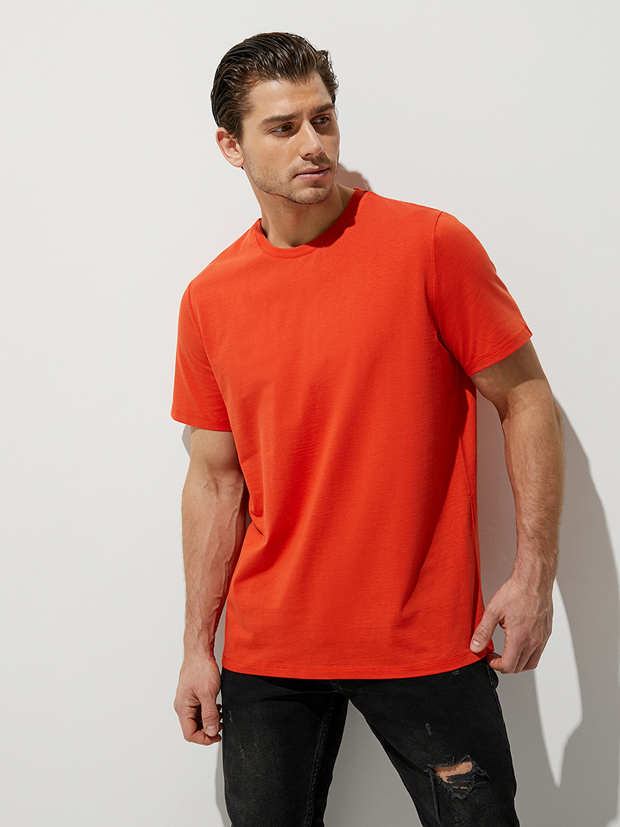 

Футболка мужская Omsa for men OmT_U 1201 COTTON оранжевая L, Красный, OmT_U 1201 COTTON