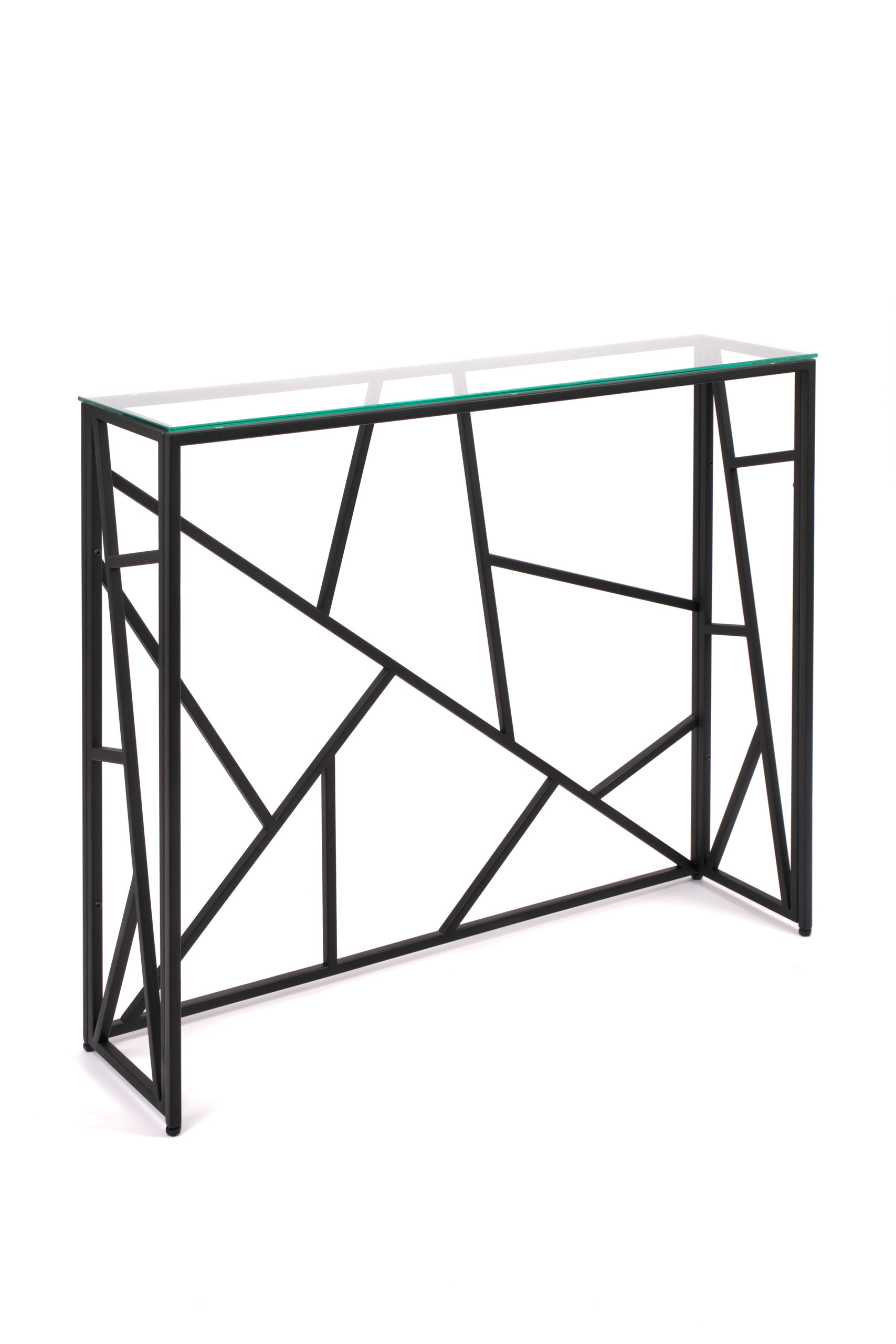 

Консольный стол 1052-CB clear черный муар AllConsoles 100x25x80, 1052-CB clear