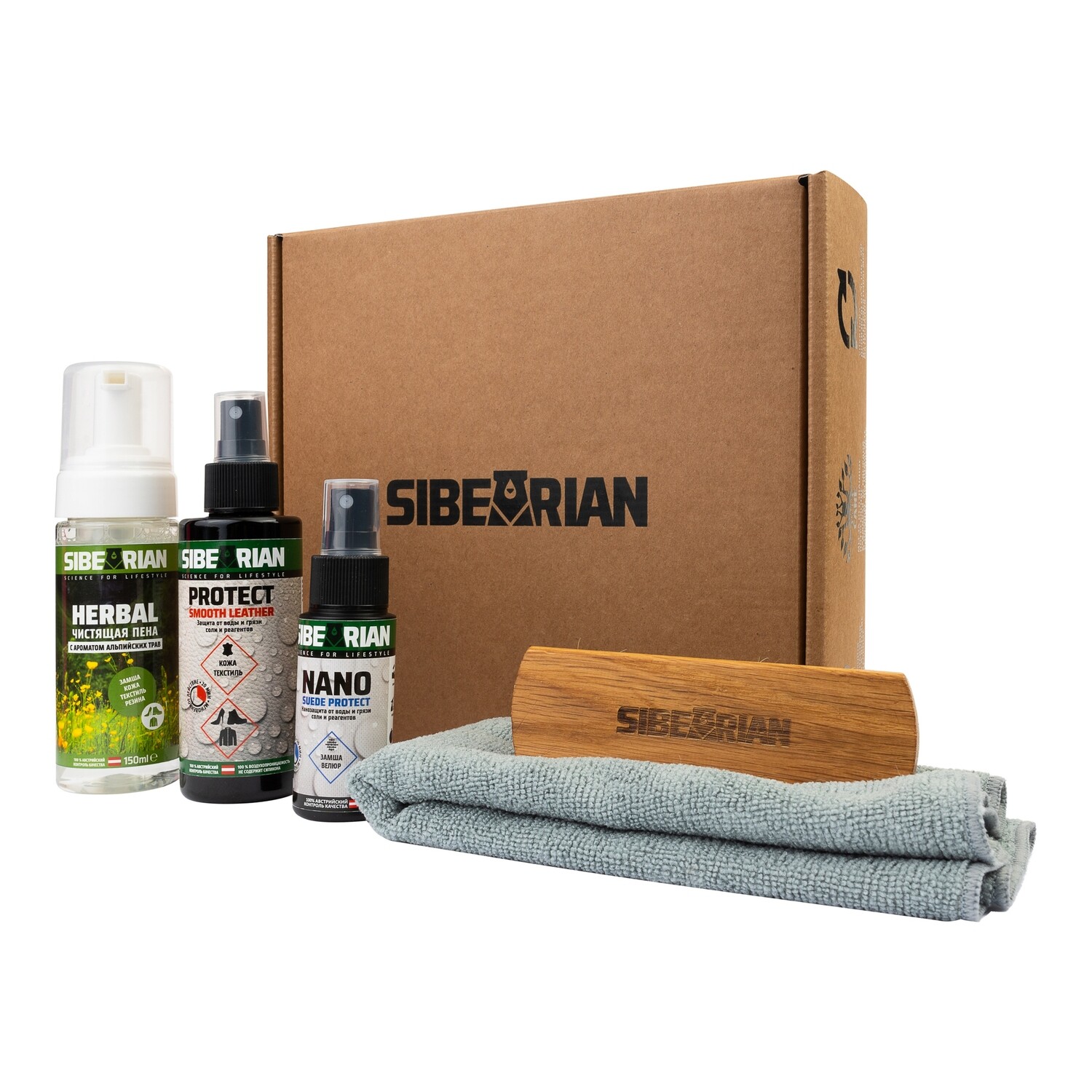 фото Набор для ухода за обувью sibearian protect&clean set