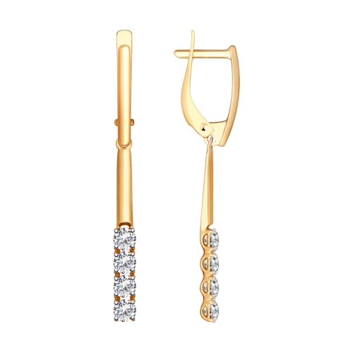 

Серьги из красного золота со swarovski Яхонт Ювелирный 145216, 145216
