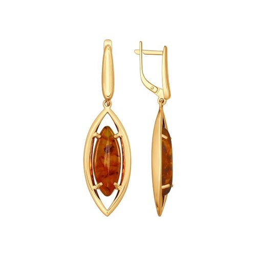 

Серьги из серебра с янтарем Яхонт Ювелирный 145267, 145267