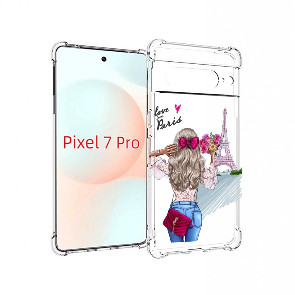 

Чехол Mypads Парижанка Женский Для Google Pixel 7 Pro, Прозрачный, Tocco