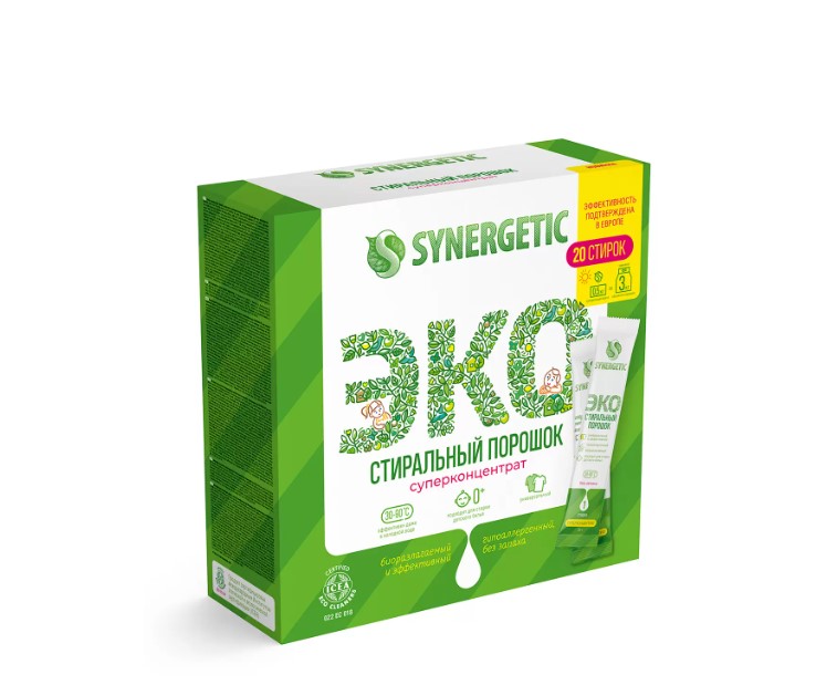 

Порошок для стирки Synergetic 20 стирок универсал 109003*6, 6 шт.
