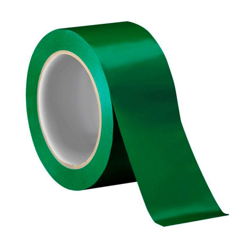 Лента для разметки Vell самоклеящаяся 33 м х 50 мм, зеленый (Standart) краска malare ак 511 для дорожной разметки для пола ral 6032 зеленый 2 5 кг