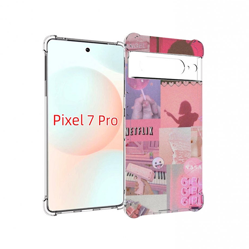 

Чехол Mypads Розовый-Вайб Для Google Pixel 7 Pro, Прозрачный, Tocco