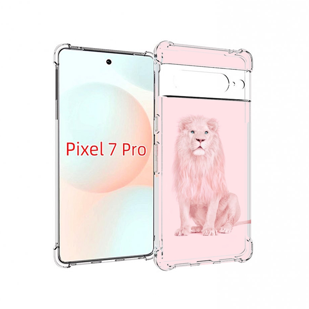 

Чехол Mypads Розовый-Лев Для Google Pixel 7 Pro, Прозрачный, Tocco