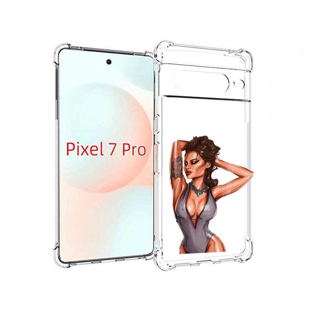 

Чехол Mypads Роскошная-Девушка Женский Для Google Pixel 7 Pro, Прозрачный, Tocco