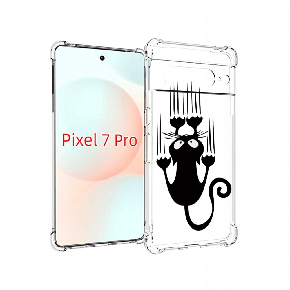 

Чехол Mypads Свисающий-Кот Для Google Pixel 7 Pro, Прозрачный, Tocco