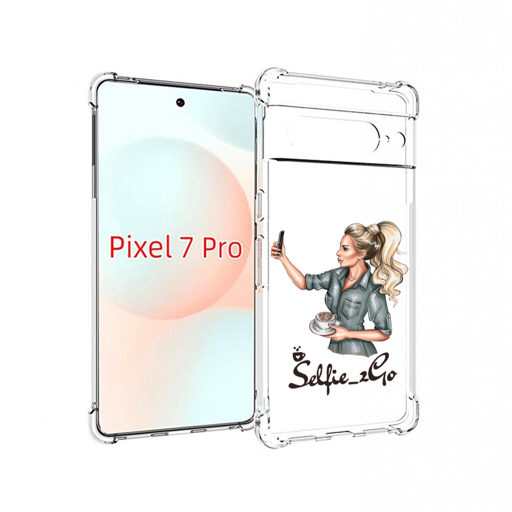 

Чехол Mypads Селфи-Девушка Женский Для Google Pixel 7 Pro, Прозрачный, Tocco