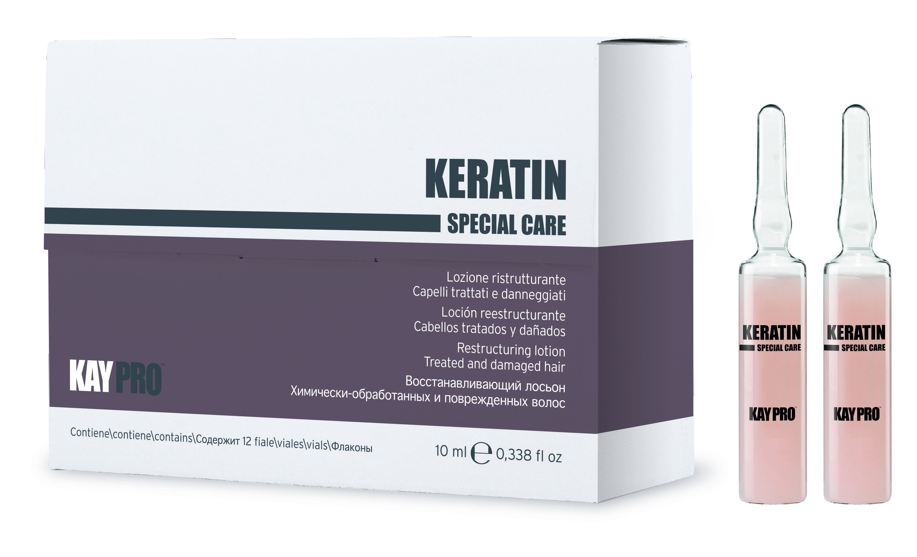 

Лосьон KAYPRO Keratin восстанавливающий в ампулах - 1*10 мл.