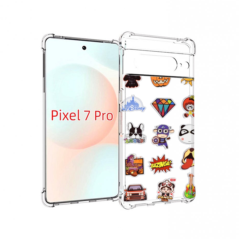 

Чехол Mypads Стикеры-2 Для Google Pixel 7 Pro, Прозрачный, Tocco