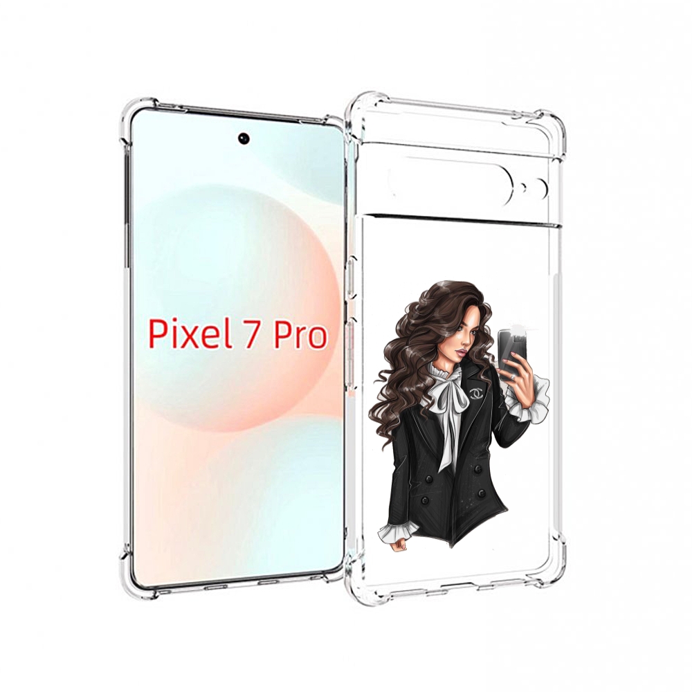 

Чехол Mypads Стильная-Девушка Для Google Pixel 7 Pro, Прозрачный, Tocco