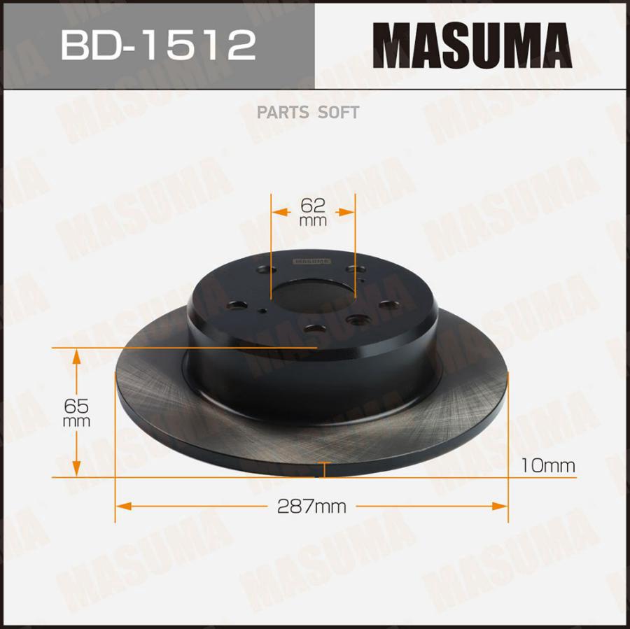 

MASUMA Диск тормозной MASUMA rear HARRIER, CAMRY / MCU10W, ACV30L [уп.2]