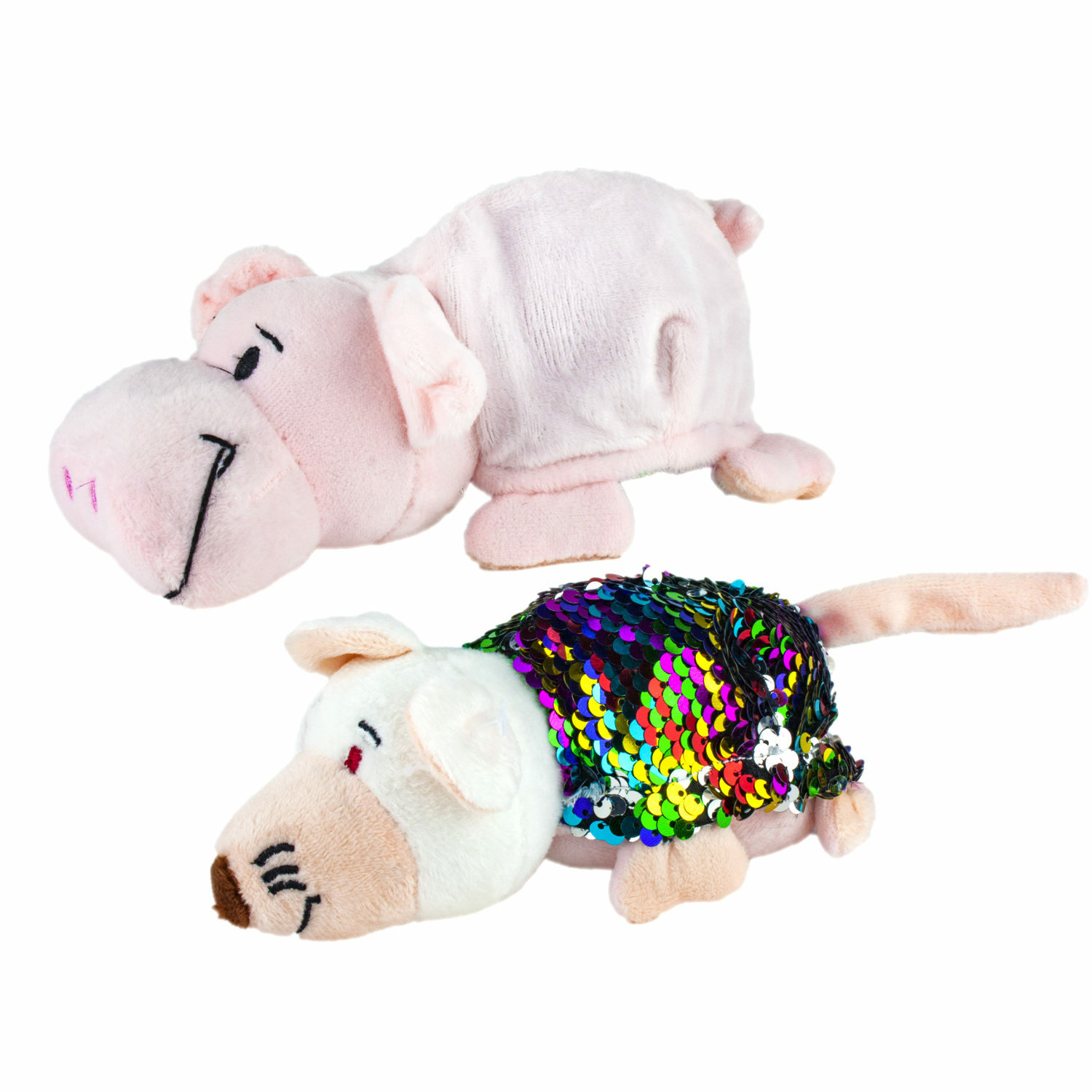 

Игрушка-вывернушка 1Toy Символы года 16 см розовый/белый