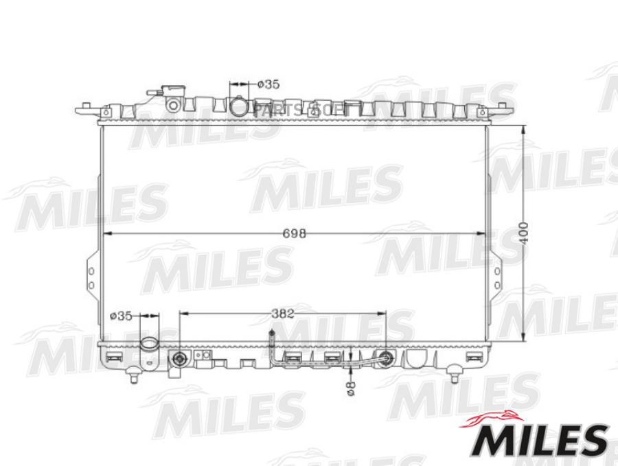 

MILES Радиатор охлаждения HYUNDAI SONATA EF/MAGENTIS/OPTIMA паяный