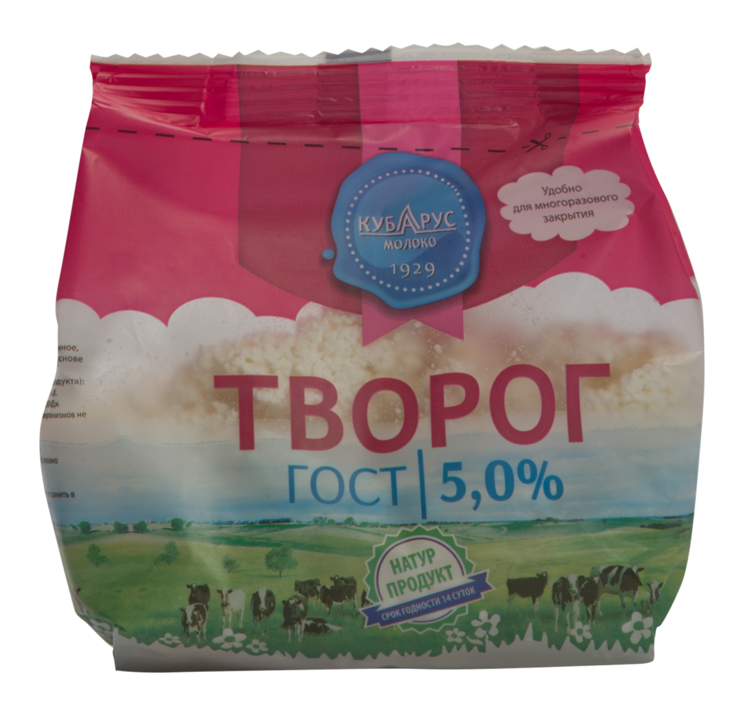 фото Творог кубарус-молоко 5% бзмж 340 г