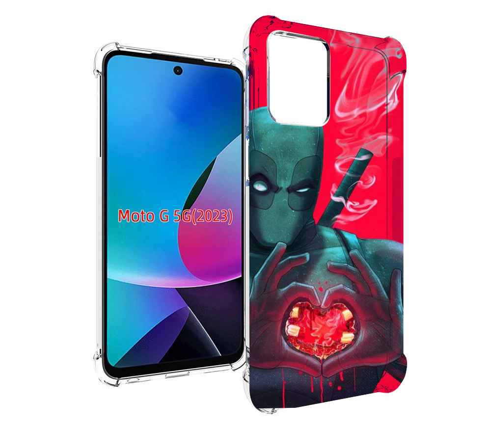 

Чехол MyPads дедпул-в-сердце для MOTO G 5G 2023, Tocco