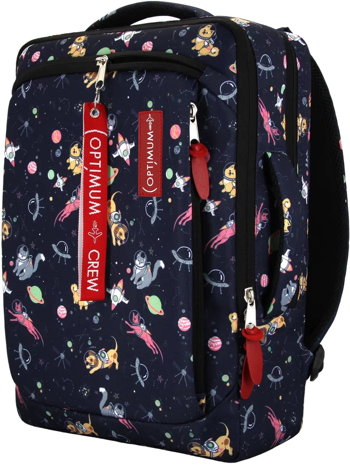 

Рюкзак для ноутбука унисекс Optimum 123 17,3" космонавты, Разноцветный, 123