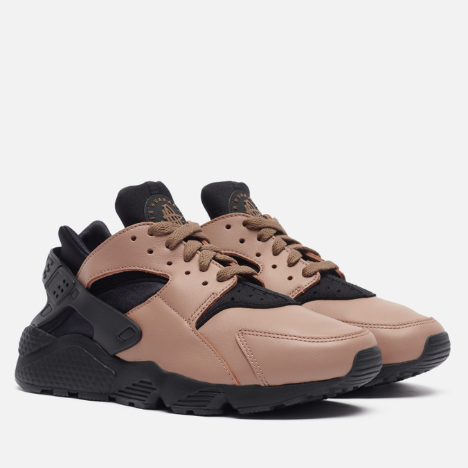 фото Кроссовки мужские nike air huarache leather toadstool коричневые 44 eu