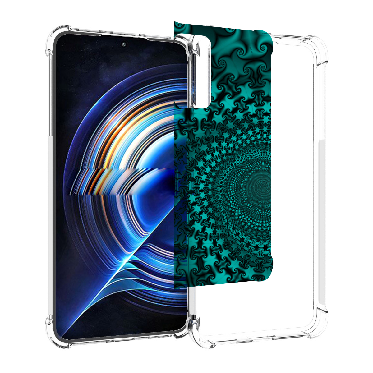 

Чехол MyPads зеленый-гипноз для Tecno Camon 19 Neo, Прозрачный, Tocco