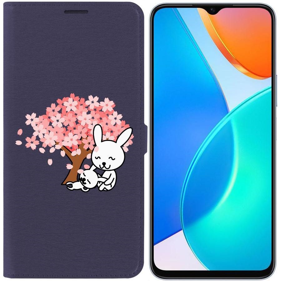 

Чехол-книжка Eco Book для Honor X6 Кролики, Синий