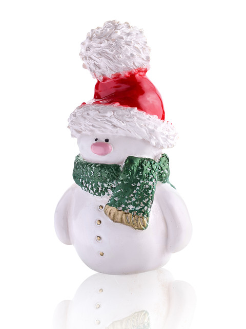 фото Свеча новогодняя "home dekor" снеговик в шапке, красный, 8*6*13,5 см