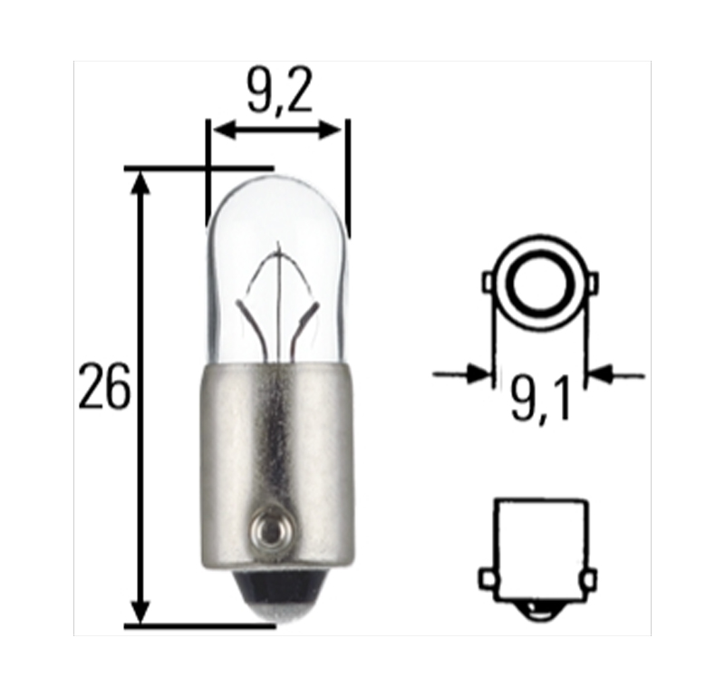 

Лампа Hella Галогеновая T4W Ba9S 4W Hella Pagid/Behr 8Gp002067061