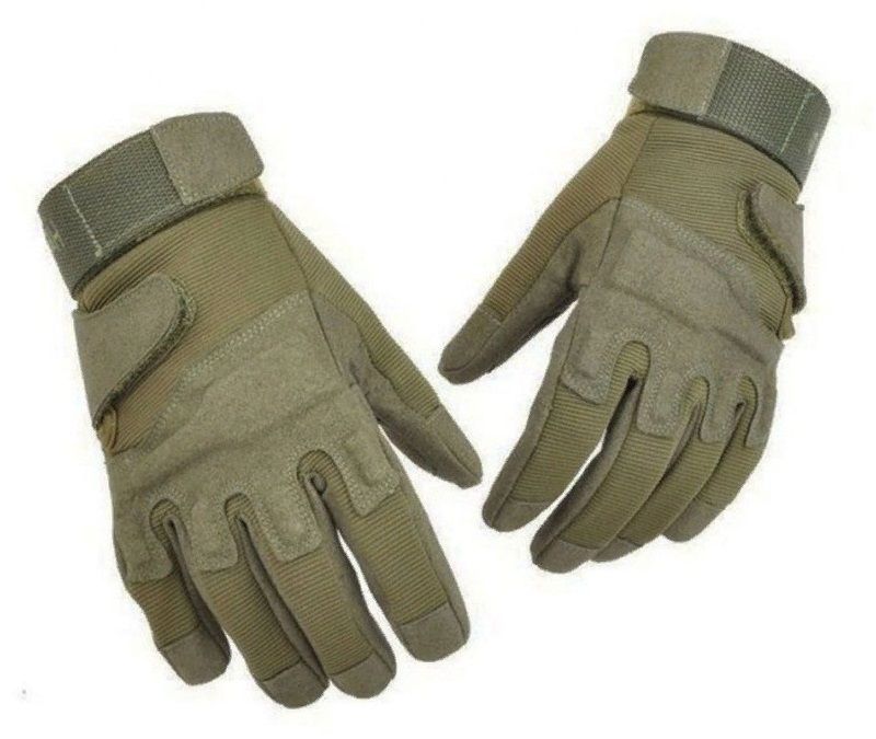 

Перчатки тактические 2 застежки мягкие закрытые цвет олива (olive) (размер: m)