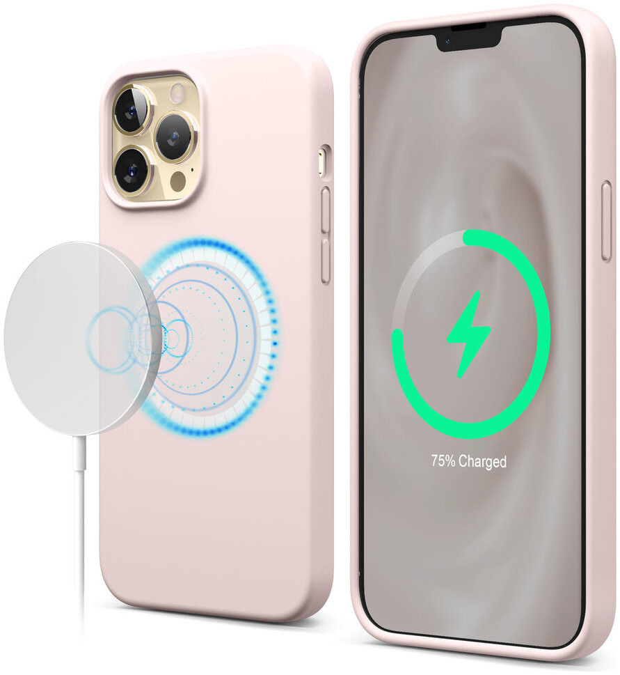 фото Чехол elago magsafe soft silicone case для iphone 13 pro max, розовый (es13mssc67-lpk)