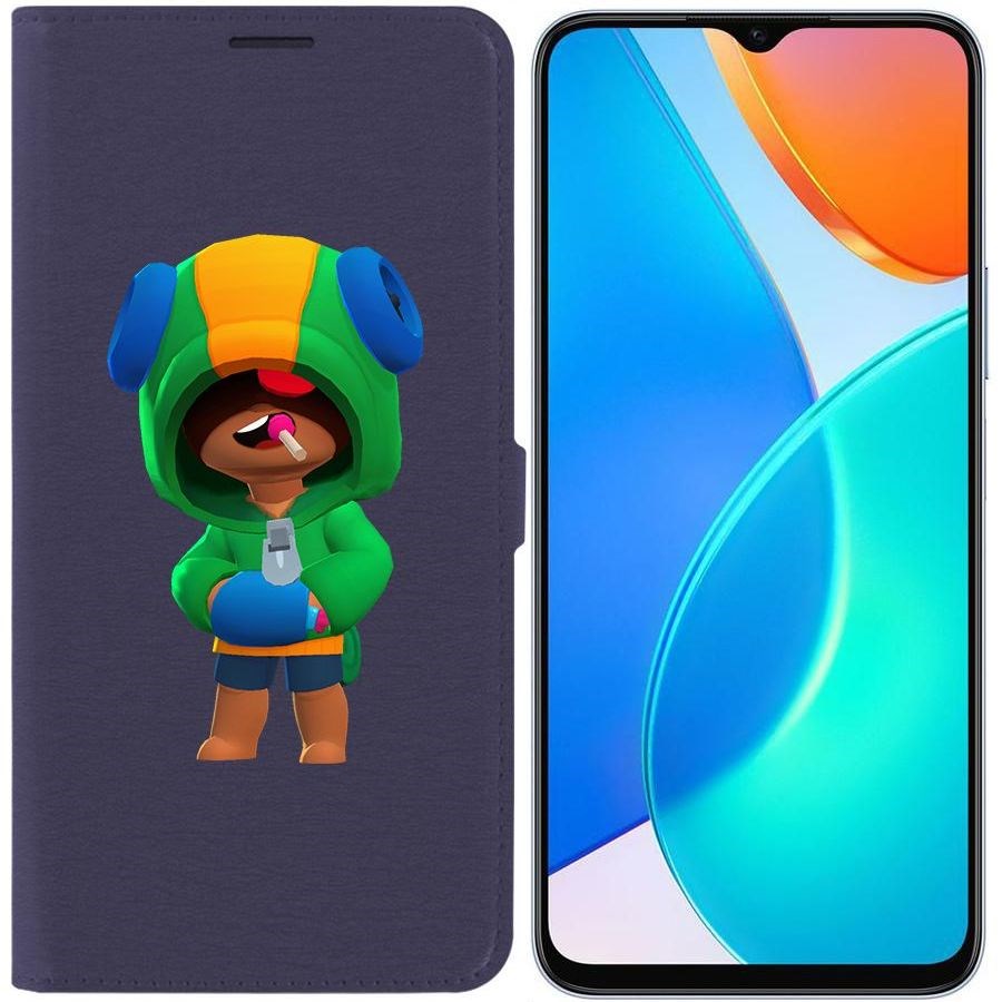 

Чехол-книжка Eco Book для Honor X6 Brawl Stars-Леон
