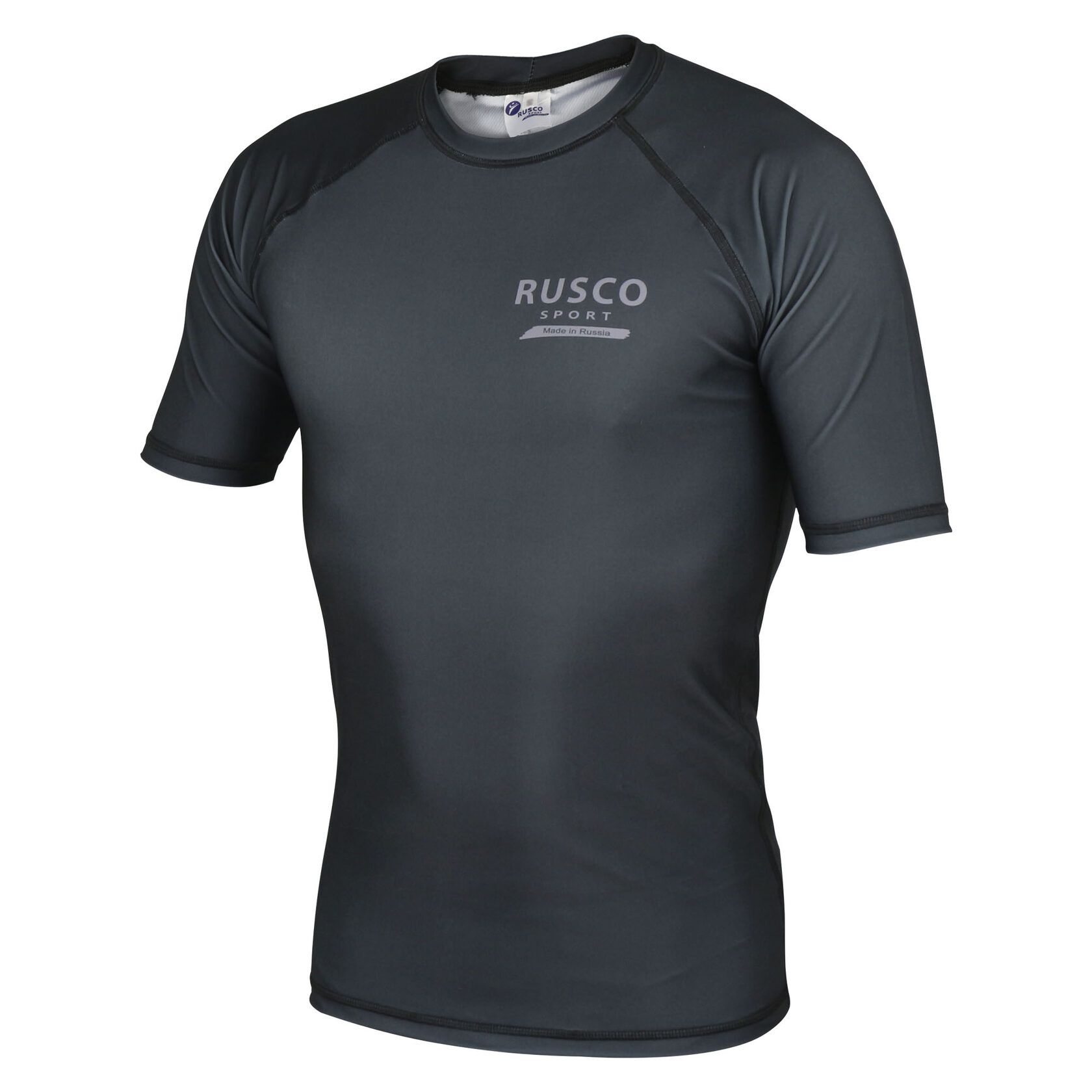 Рашгард взрослый Rusco Sport ONLY BLACK короткий рукав (р. M) черный